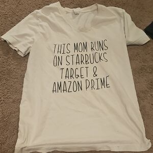 White Graphic Tee with Fun Text
